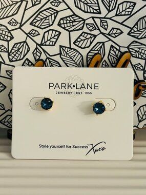 Park Lane Denim Blue Impression Earrings